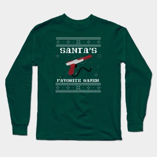 Santa`s favourite Gamer Long Sleeve T-Shirt